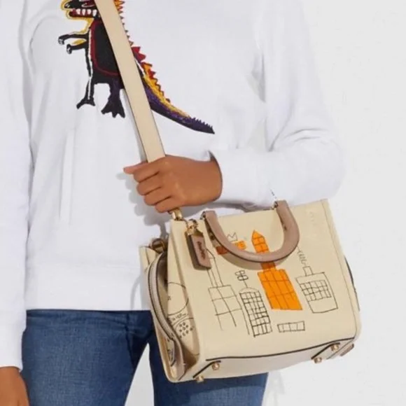 COACH Jean-Michel Basquiat Rogue 25 Satchel Shoulder Bag - Picture 10 of 12